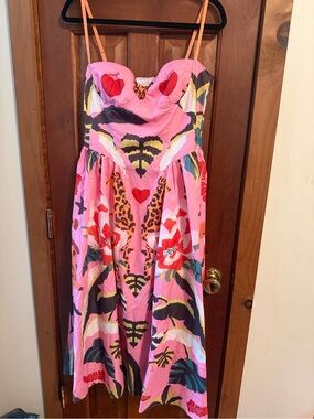 Nice to Meet You Women’s  Pink Floral Heart Print Sundress